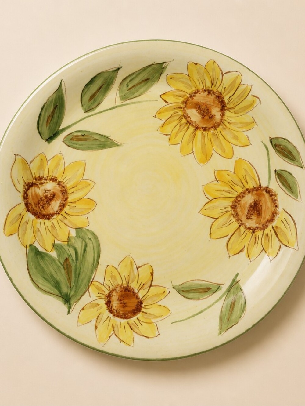 Gibson White Ceramic Plate with Handpainted Mark